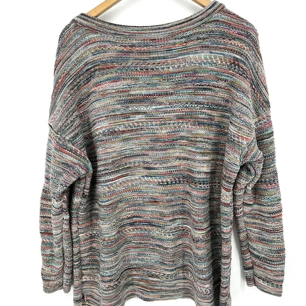 J. Jill Mineral Multi-Colored Lightweight Tunic Sweater Size XL